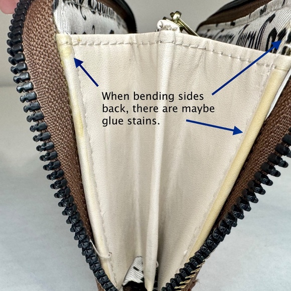 🌷Juicy Couture Zip Around Wallet/Cardholder/Pink Floral/Crown/Brown - Picture 15 of 16